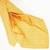 Yellow 9 Fold Sartorial Silk Tie Small Flower Pattern