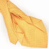 Yellow 9 Fold Sartorial Silk Tie Small Flower Pattern