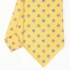 Yellow Sartorial Classic Silk Tie - Large Flower Pattern