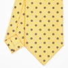 Yellow Sartorial Classic Silk Tie - Small Flower Pattern