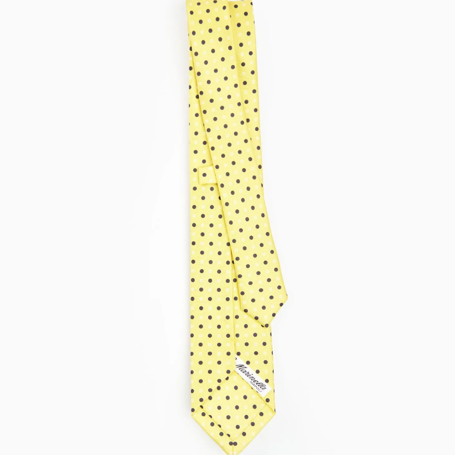 Yellow Sartorial 7 Cm Silk Tie - Small Flower Pattern
