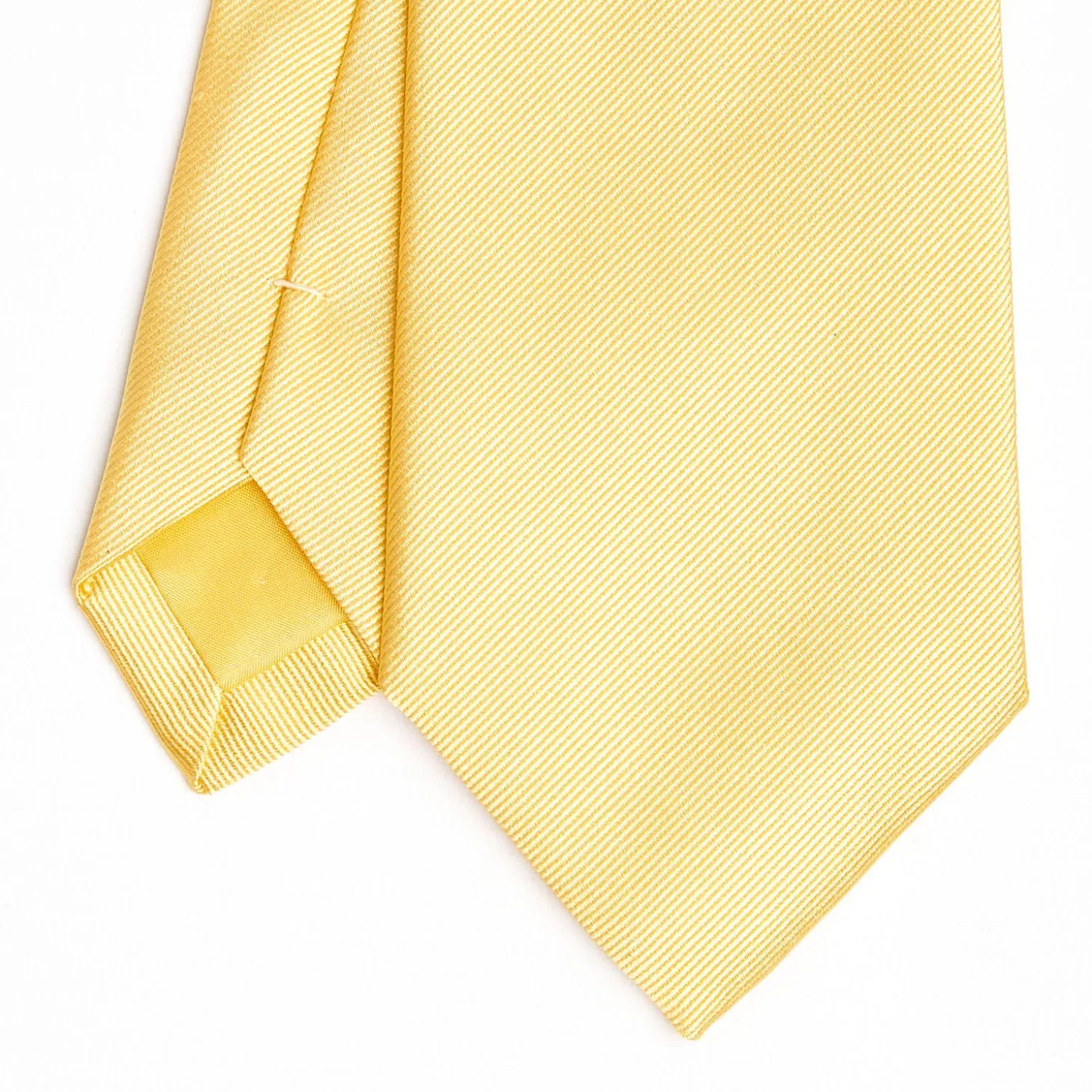 Yellow Sartorial Jacquard Silk Tie - Solid Colours