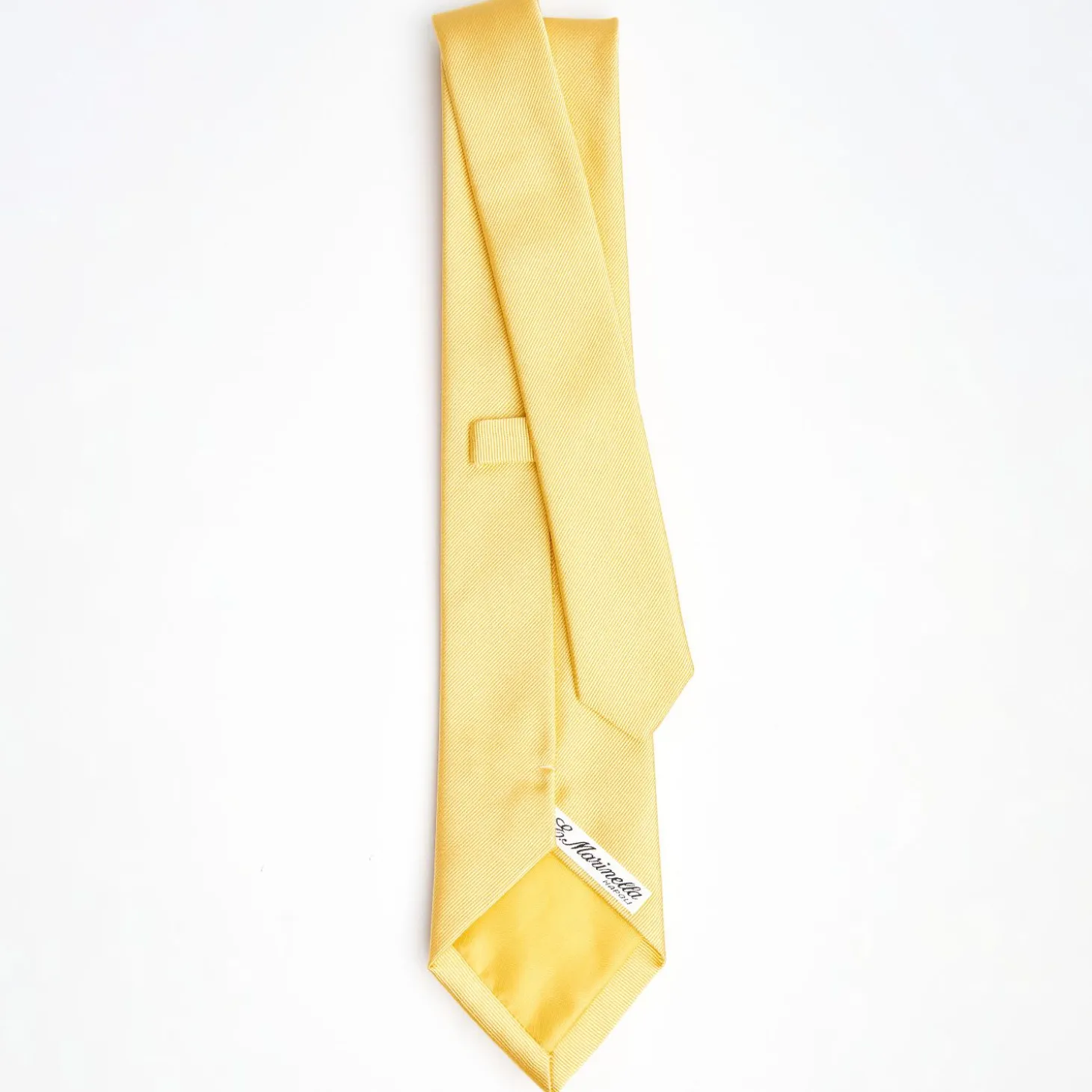 Yellow Sartorial Jacquard Silk Tie - Solid Colours
