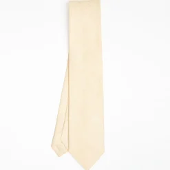 Yellow Sartorial Linen Tie Solid Color