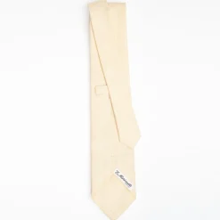 Yellow Sartorial Linen Tie Solid Color