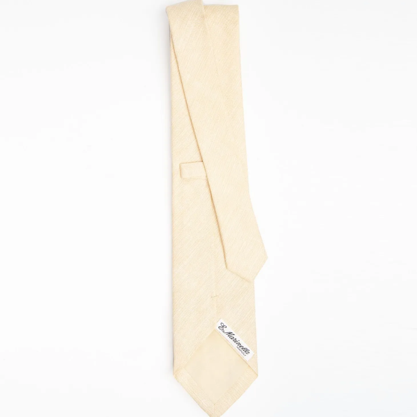 Yellow Sartorial Linen Tie Solid Color