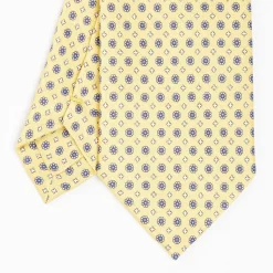 Yellow Silk And Orange Fiber Tie