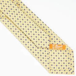 Yellow Silk And Orange Fiber Tie