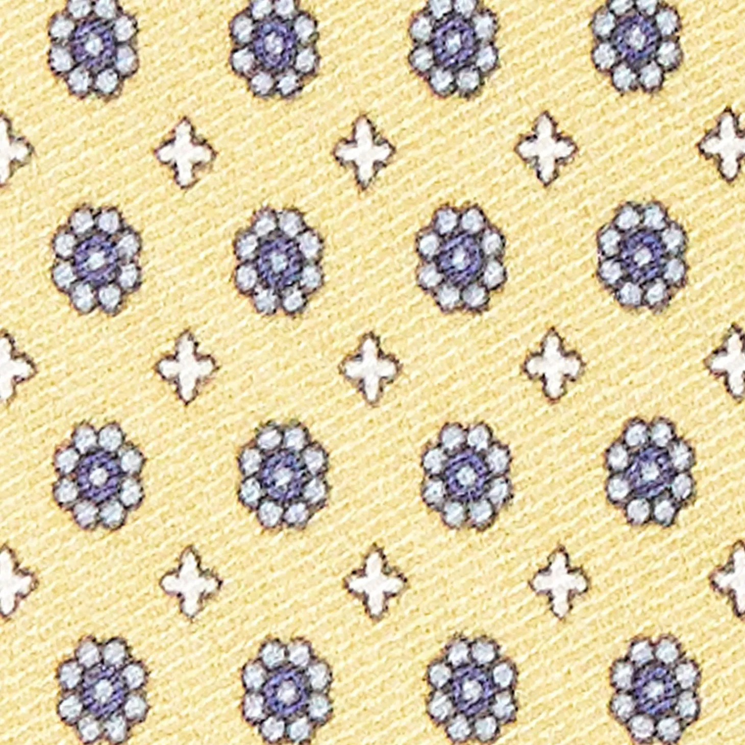 Yellow Silk And Orange Fiber Tie