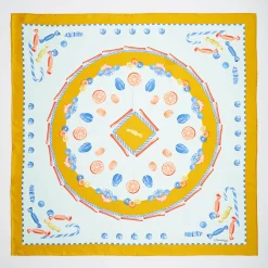 Yellow Silk Scarf 90 - Confetti And Bon Bon