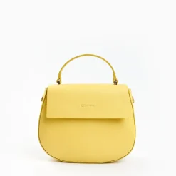 Yellow Smooth Leather Cleo Bag