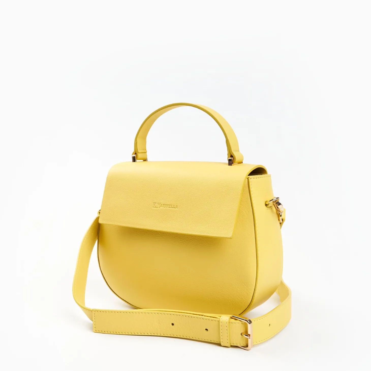Yellow Smooth Leather Cleo Bag