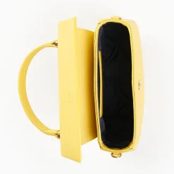 Yellow Smooth Leather Cleo Bag