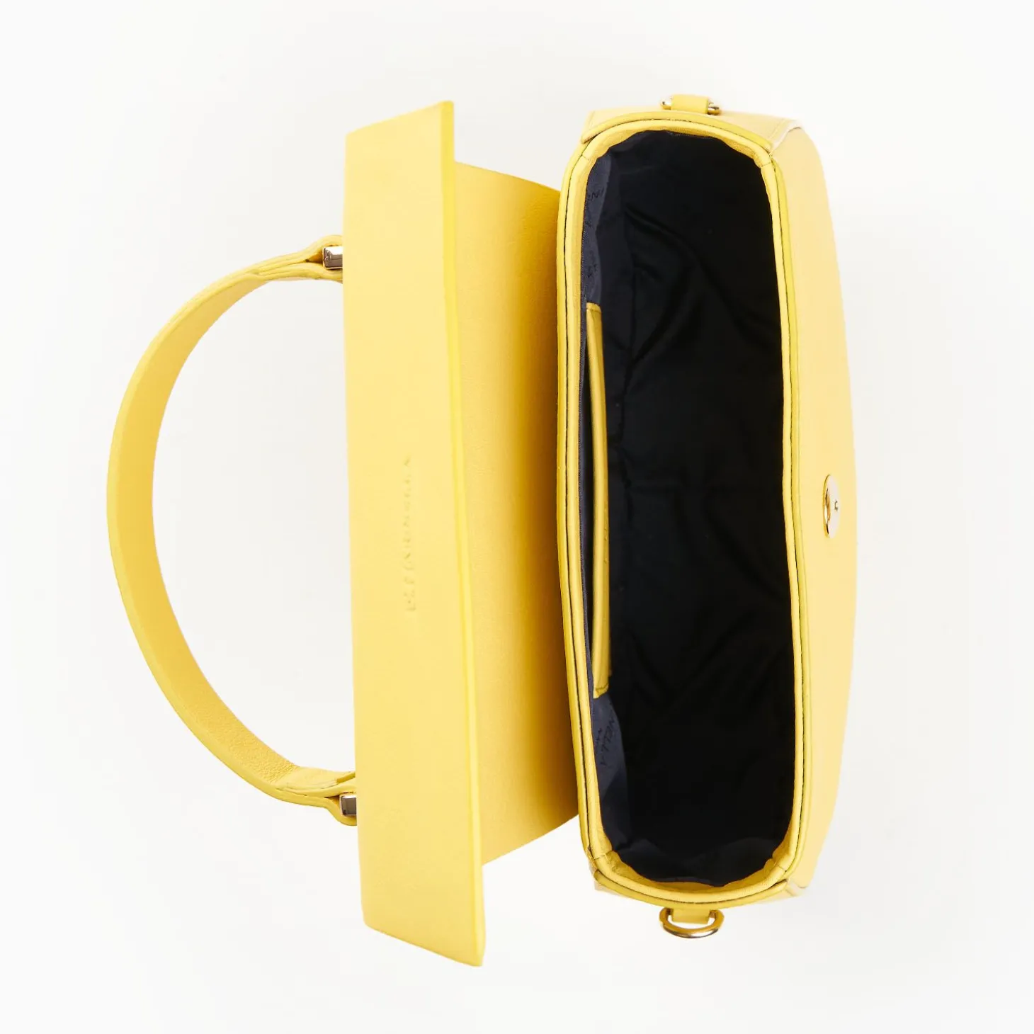 Yellow Smooth Leather Cleo Bag