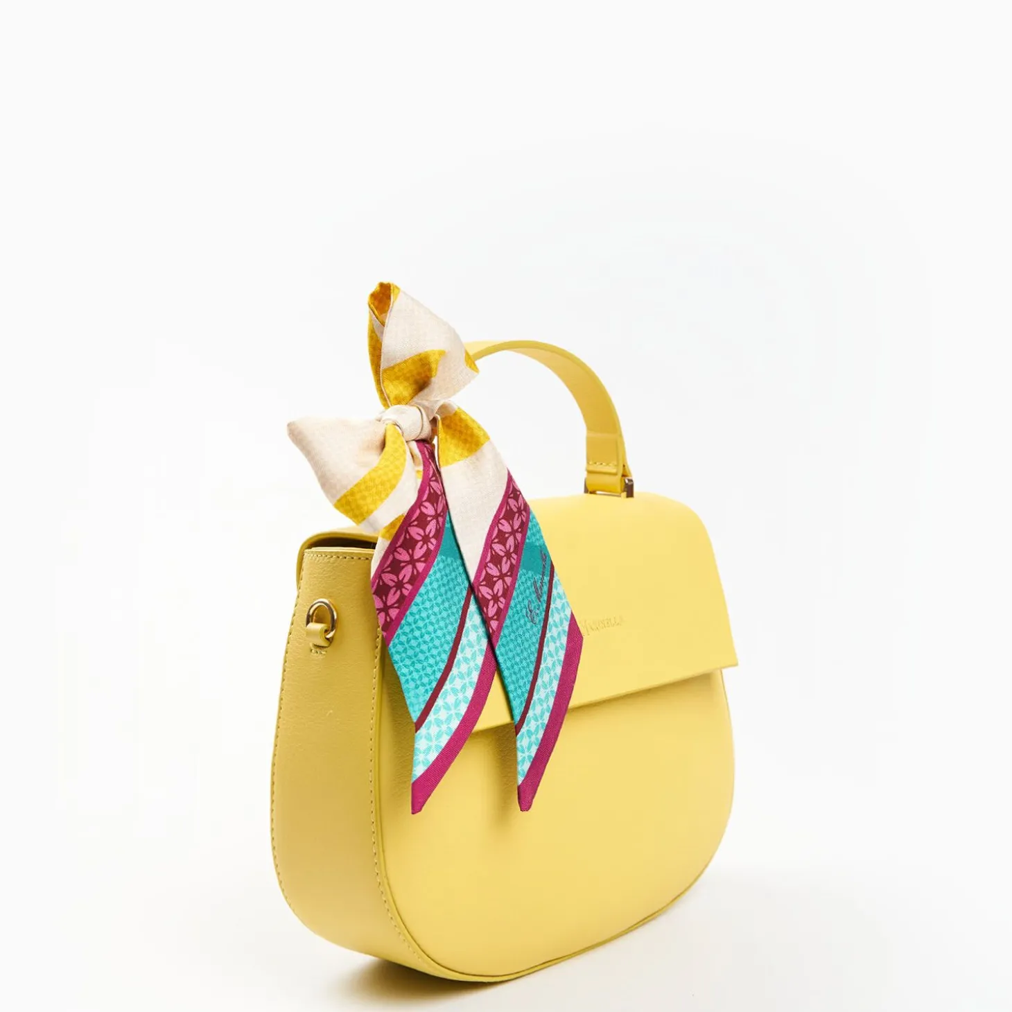 Yellow Smooth Leather Cleo Bag