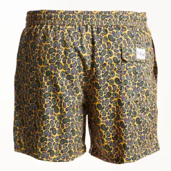 Yellow Swim Shorts- Paisley Pattern