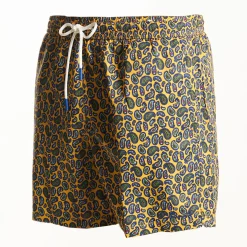 Yellow Swim Shorts- Paisley Pattern